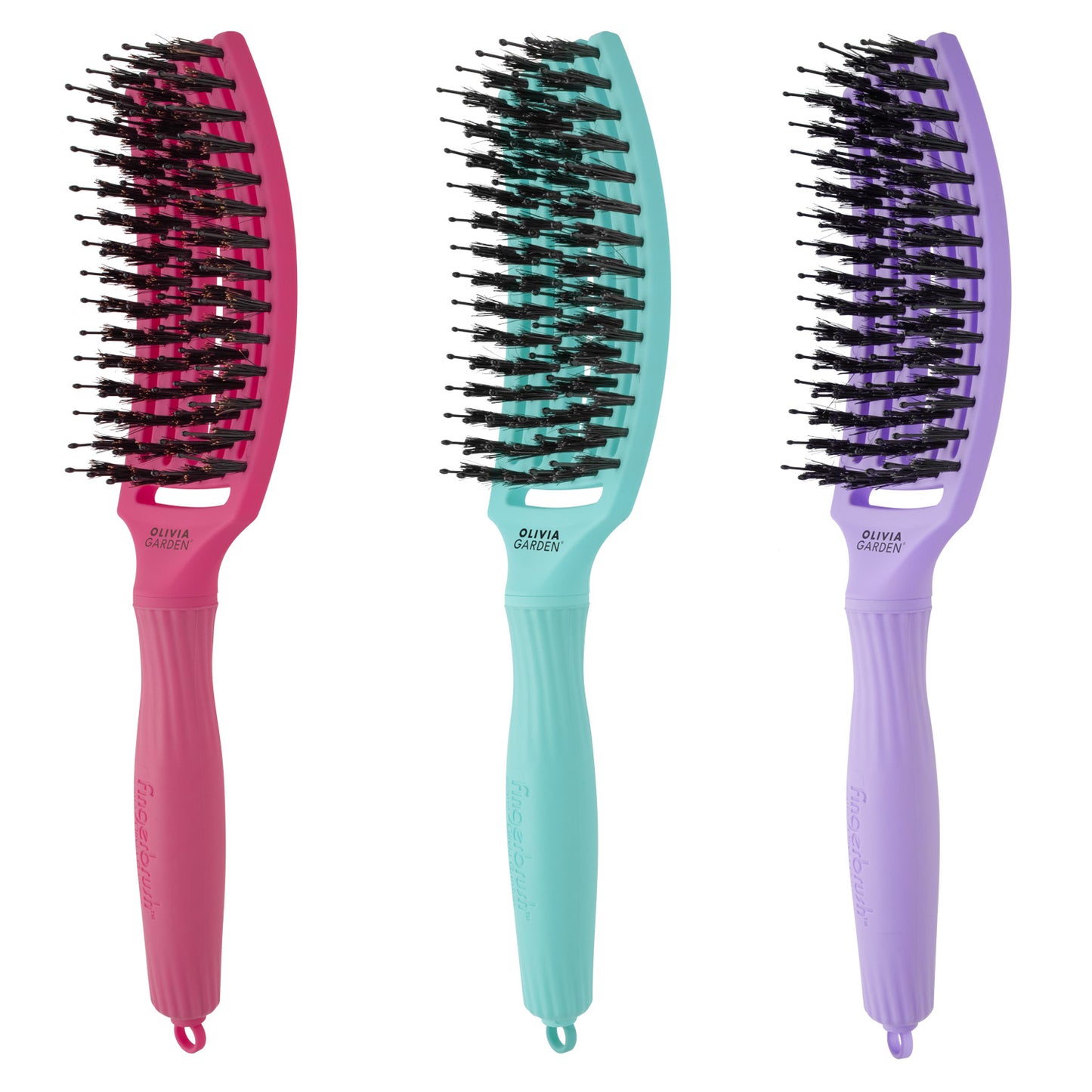 Olivia Garden Fingerbrush- Lavender Medium