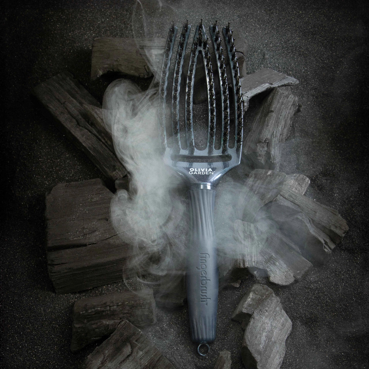 Olivia Garden Finger Brush - Medium- Blue Sapphire